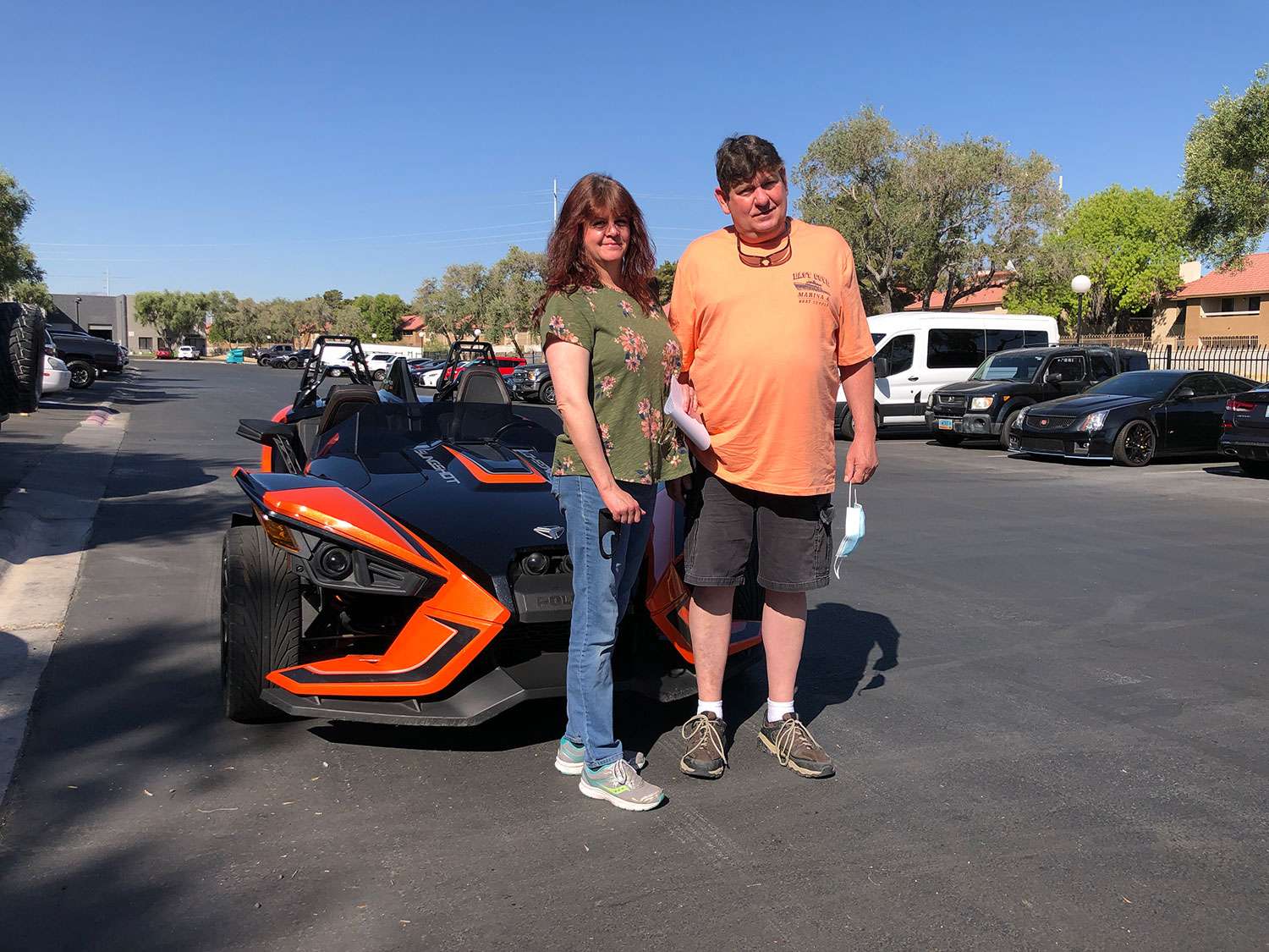 Vegas Jeep Tours customers with their rental