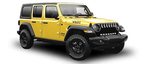 Jeep Wrangler Willys — three-quarter view
